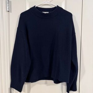 Reformation Midnight Blue Crew Neck Sweater